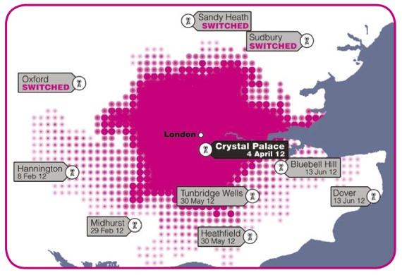 Digital TV in the London region