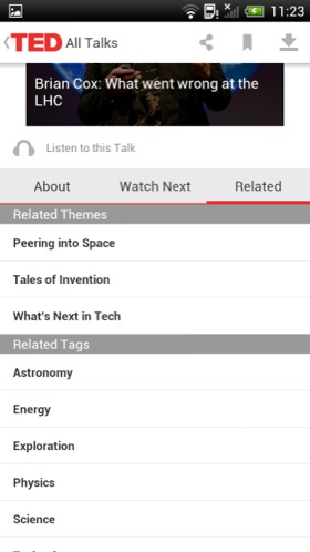 TED Android app screenshot