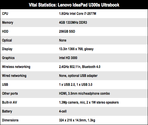 Lenovo IdeaPad U300s Ultrabook