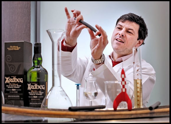 Ardbeg head distiller Dr Bill Lumsden in his lab
