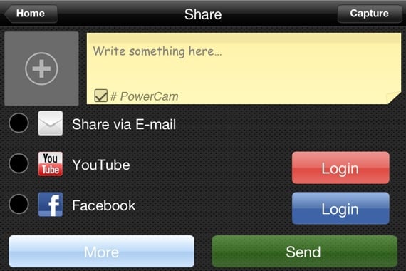 Wondershare PowerCam ios app screenshot