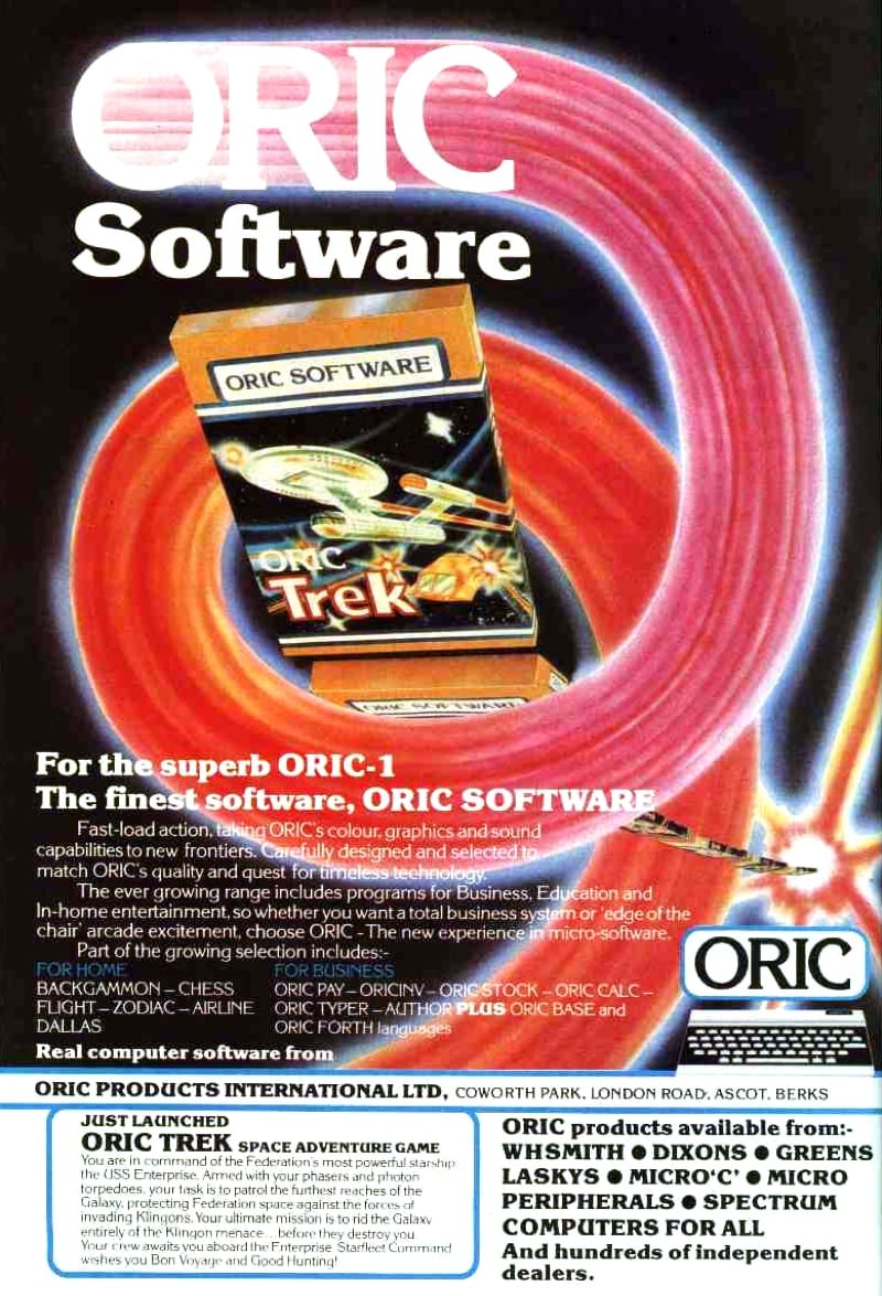 Oric-1 advert