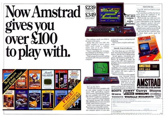 Amstrad CPC 464 advert