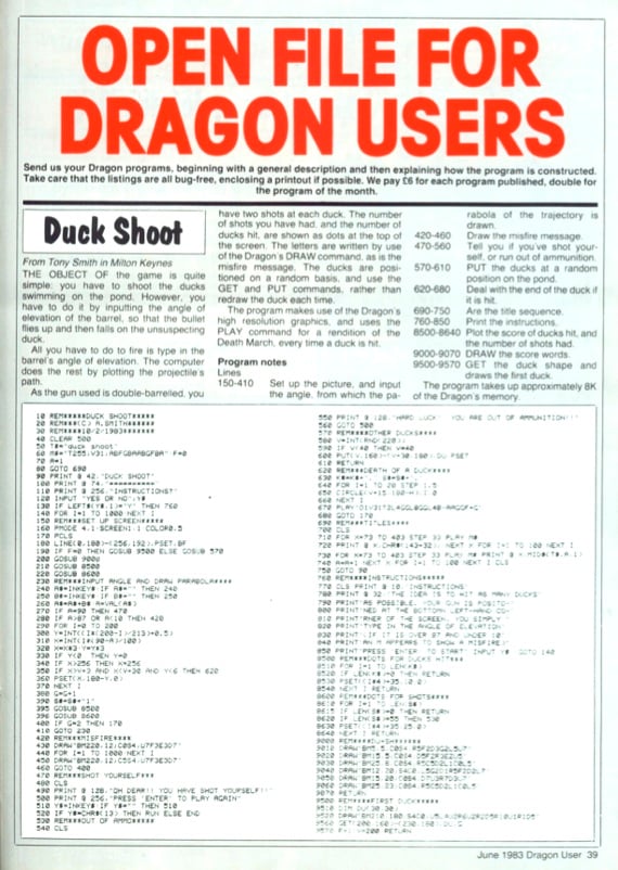 Dragon User listing