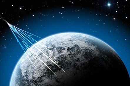Cosmic rays hitting Earth