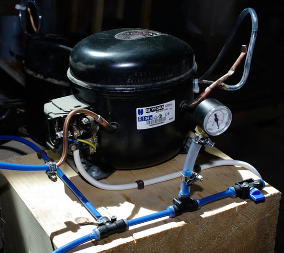 The REHAB pump with its connecting tubing