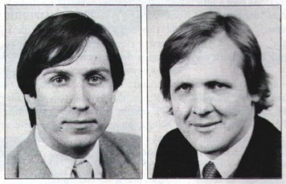 Roger Wilson and Steve Furber in the mid-1980s