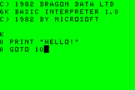 Dragon 32 boot into Basic