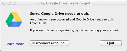 google drive download fails