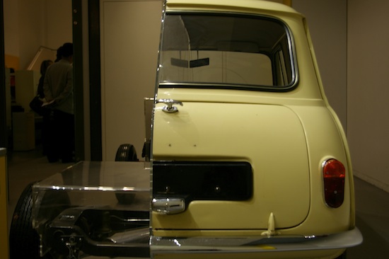 Cross section of a Mini, London Science Museum