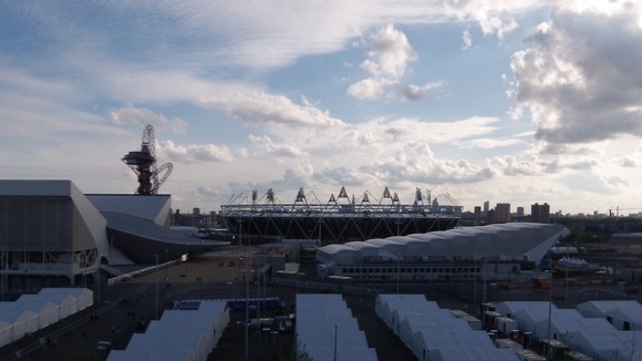 view from cisco house over olympic park