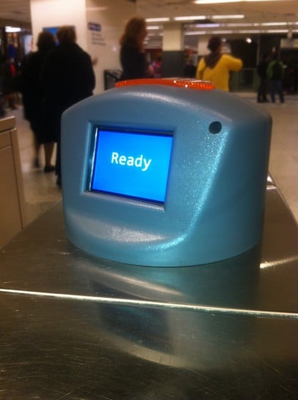 The new display at Sydney train ticket barriers