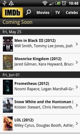 IMDb Android app screenshot