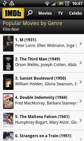 IMDb Android app screenshot