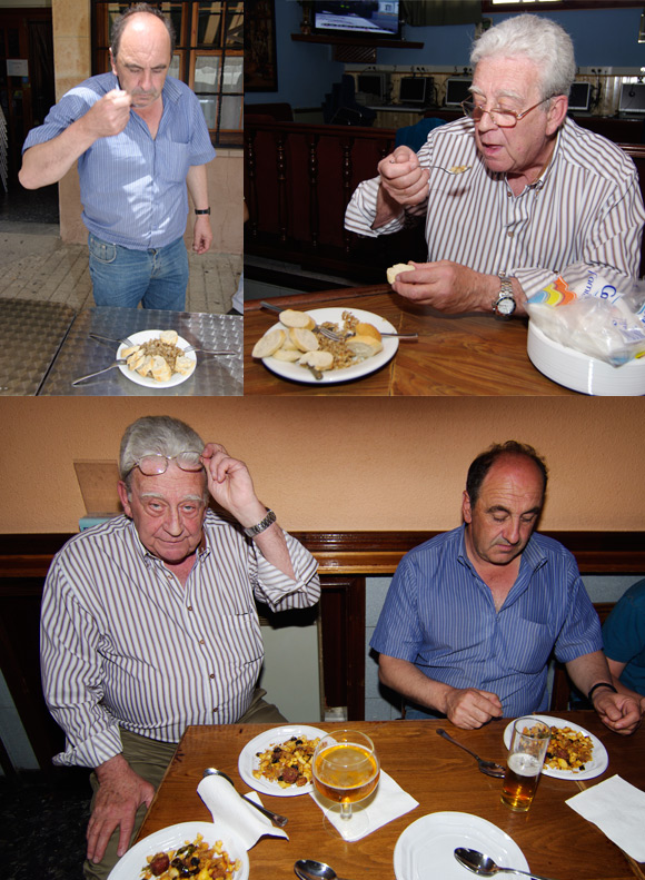 Fernando and Jose Maria Pita try the two deathmatch dishes