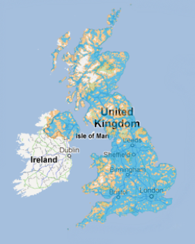 O2 coverage map 2012