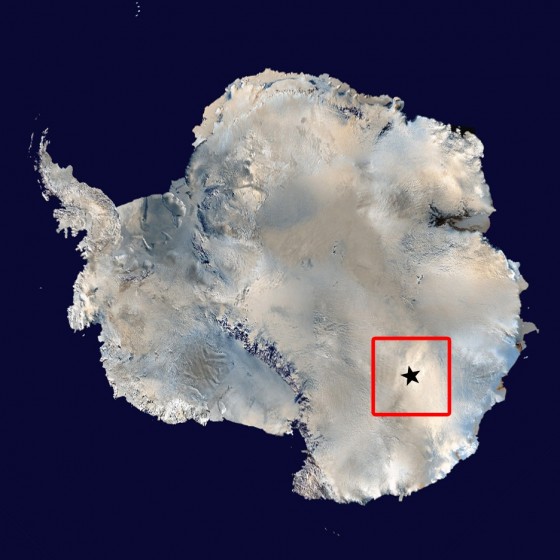 The location of Concordia Station