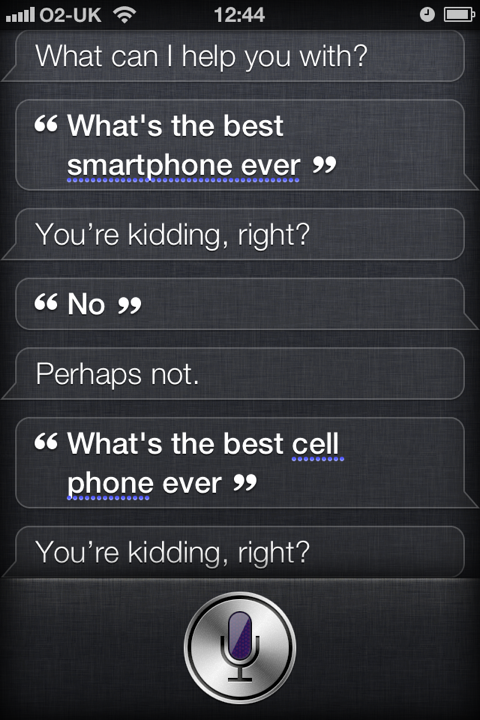 Siri cell phone response