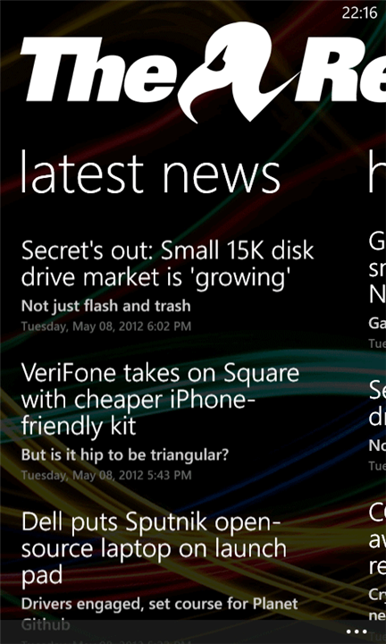 El Reg news rolls on Windows Phone