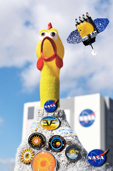 Camilla the space chicken. Pic: NASA