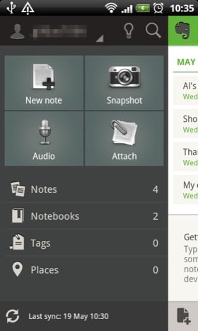 Evernote Android app screenshot