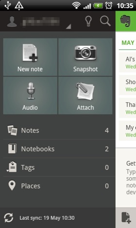 Evernote Android app screenshot