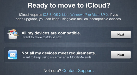 Apple iCloud ready prompt