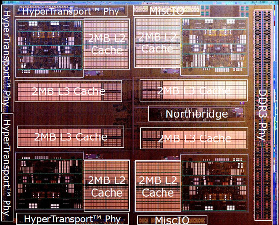 AMD FX-8150 processor die detail