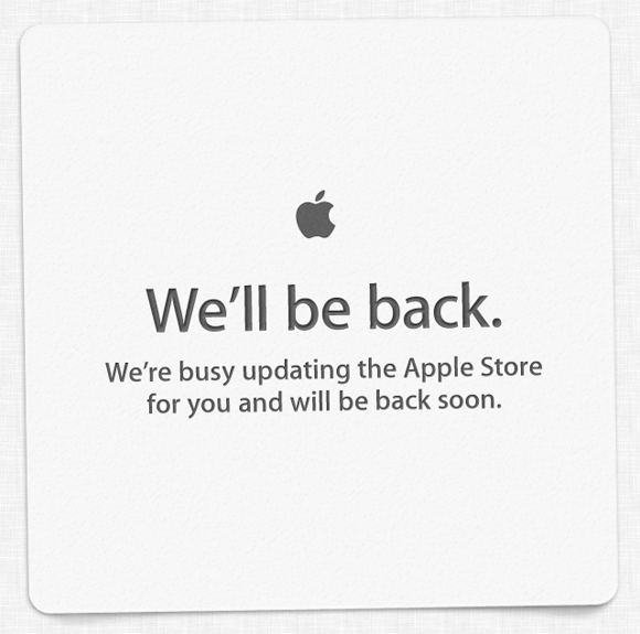 Apple's online store splash page on June 11, 2012