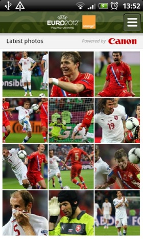 Eufa Euro 2012 app screenshot