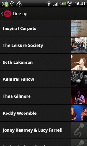 Songkick Concerts Android app screenshot