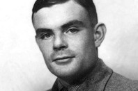 black and white pic of alan turing
