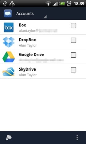 FolderSync Android app screenshot