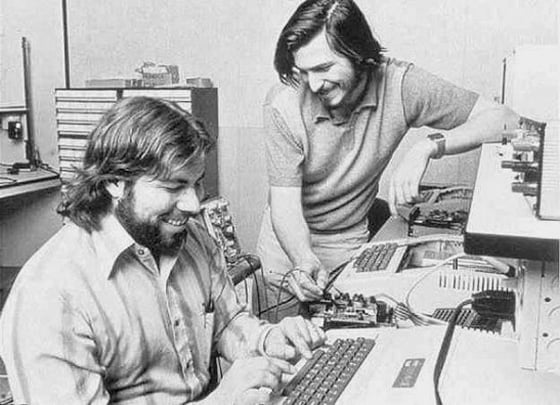 Steve Jobs and Steve Wozniak