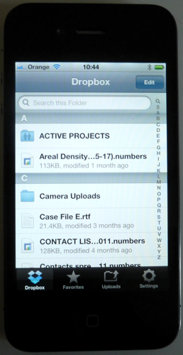 Dropbox IOS files