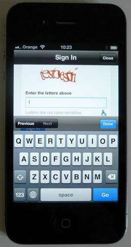 GD IOS captcha