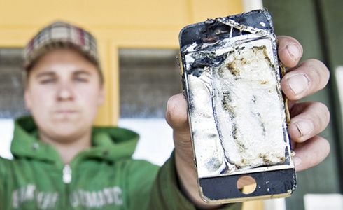 iPhone explodes
