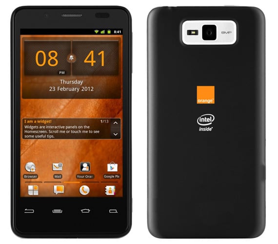 Orange San Diego Intel CPU Android smartphone