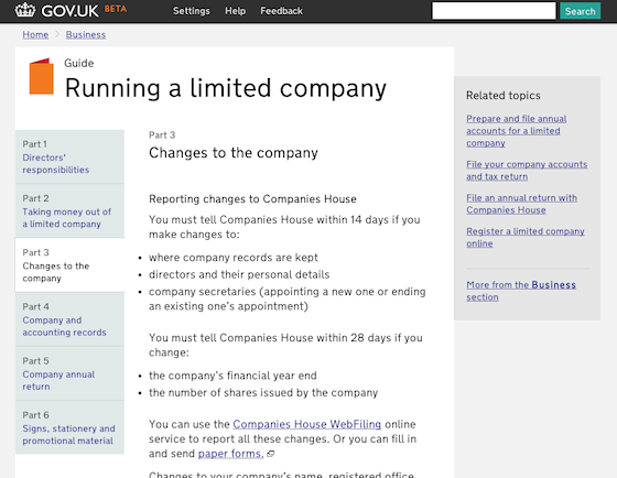 New page of Gov.uk, credit screengrab gov.uk