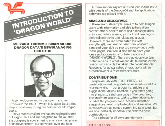 Brian Moore in, from DragonWorld, December 1983