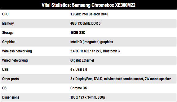 XE300M22Samsung Chromebox Series 3 Chrome OS cloud computer
