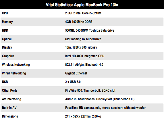 Apple MacBook Pro 13in mid-2012