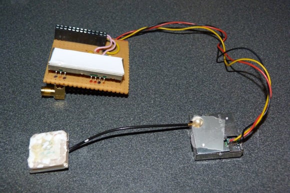 The radio transmitter and GPS