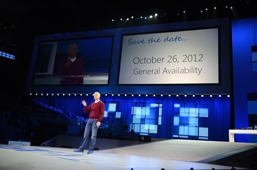 Microsoft's official image revealing that windows 8 will go on sale on october 26th 2012