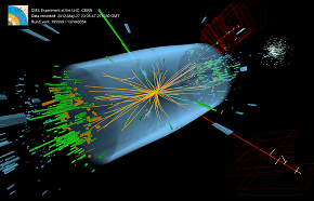 Particle collision in the Large Hadron Collider