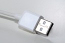 generic shot of plain white USB cable