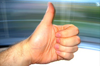 hand with thumb up