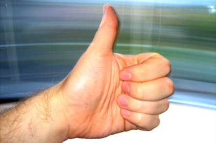 hand with thumb up