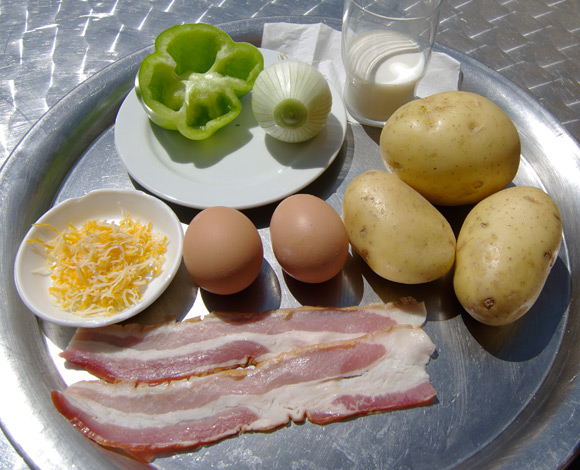 Everything you'll need to make Bauernfrühstück