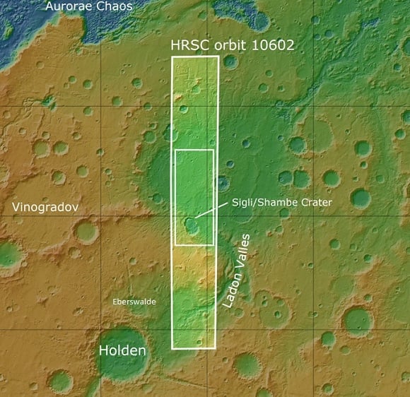 Orbital imagery of Martian craters. Credit: ESA